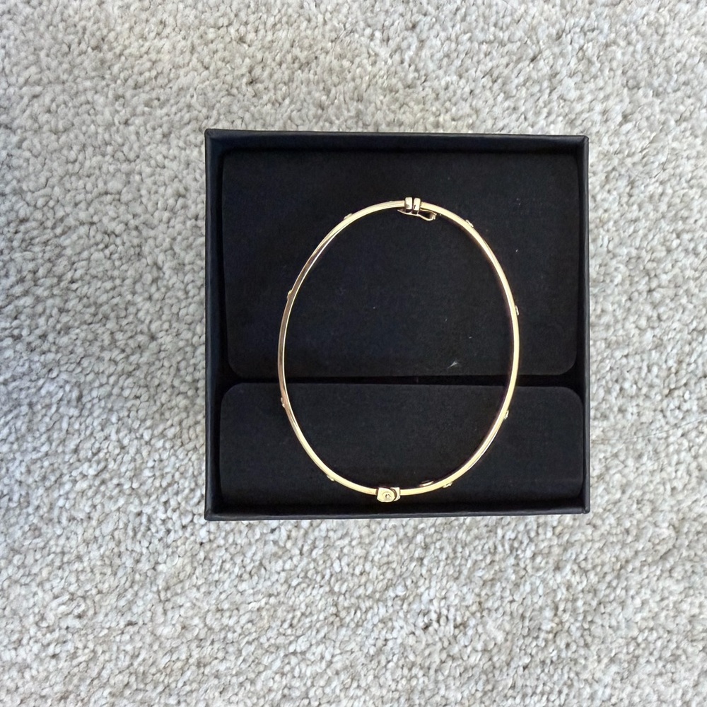 14k Solid Gold Bangle Bracelet - image 3